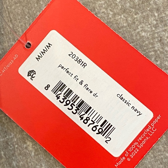 Spanx Sleeveless Fit and Flare Dress Navy - Picture 2 of 11